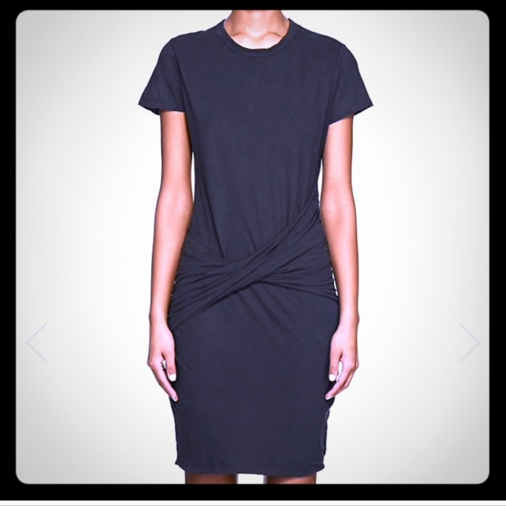 James Perse Women's Twisted Drape T-Shirt Dress